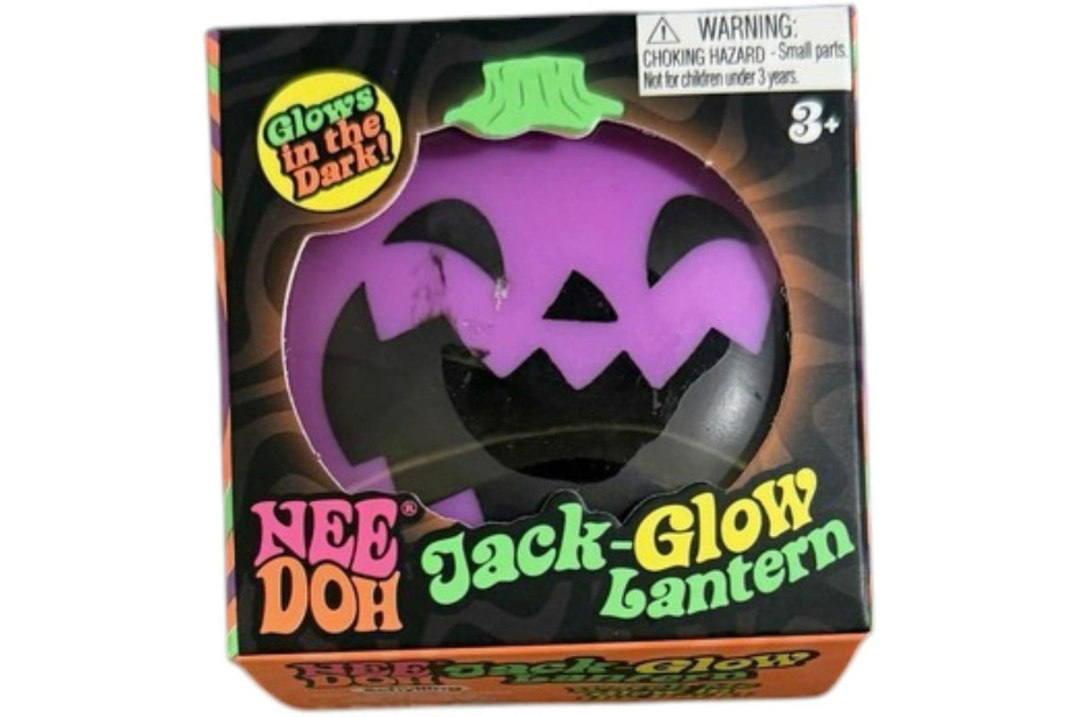 NeeDoh Jack-Glow Lantern Squishy Fidget Toy (Random Facial Expression) Purple
